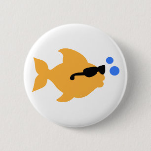 COOL FISH MINI 6 CM ROUND BADGE