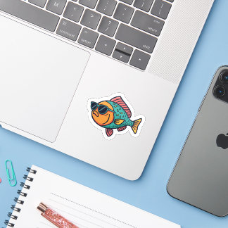 Cool Fish with Sunglasses Sticker