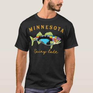 Cool Fisherman Minnesota Rainy Lake Fisher Walleye T-Shirt