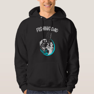 Cool Fishing Art For Men Dad Fishermen Fish Hook B Hoodie