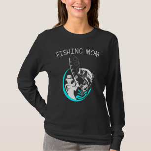 Cool Fishing Art For Mum Women Fishermen Fish Hook T-Shirt