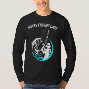 Cool Fishing Art For Women Mum Fishermen Fish Hook T-Shirt