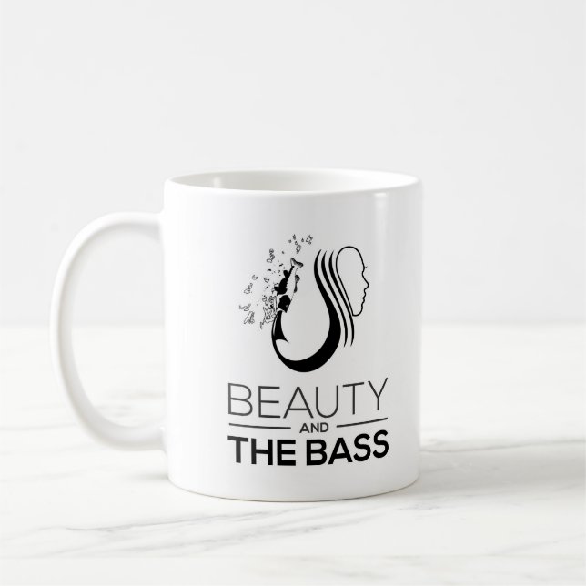 Cool Fishing Bass Fish Gift Beauty and The Bass Coffee Mug (Left)