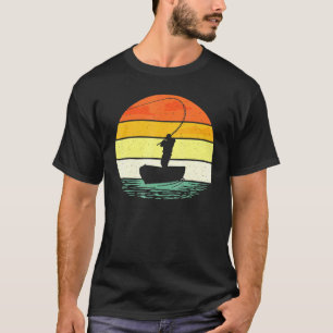 Cool Fishing Boat Angler Sea Fish Retro T-Shirt