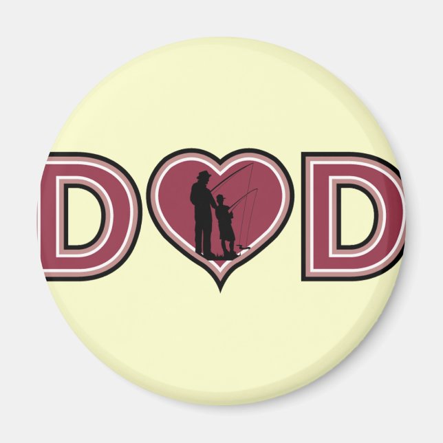 Cool Fishing DAD Father's Day Magnet (Front)