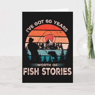 Cool Fishing Design 60 Years Old 60th Birthday Gif Card