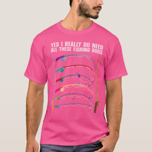 Cool Fishing For Fishermen Fishing Rod Hook Fisher T-Shirt