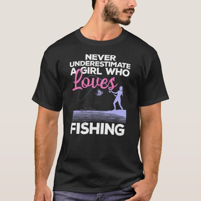Cool Fishing For Women Girls Fisherman Fish Lure S T-Shirt (Front)