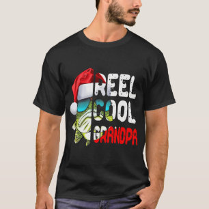 Cool Fishing Ugly Christmas For Grandpa Dad Santa  T-Shirt