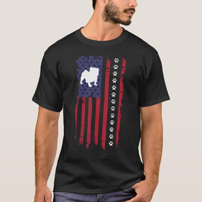 Cool Flag American Flags And Patriotic Dogs Paw Pr T-Shirt (Front)