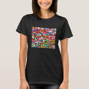 Cool Flags of The World Illustration Graphic Desi T-Shirt