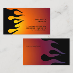 Cool Flame Tribal Tattoo business card