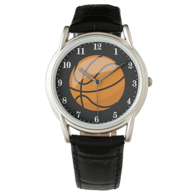 cool flaming basketball sports  watch (Front)