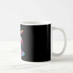 Cool flamingo baseball ice cream drip funny sport coffee mug