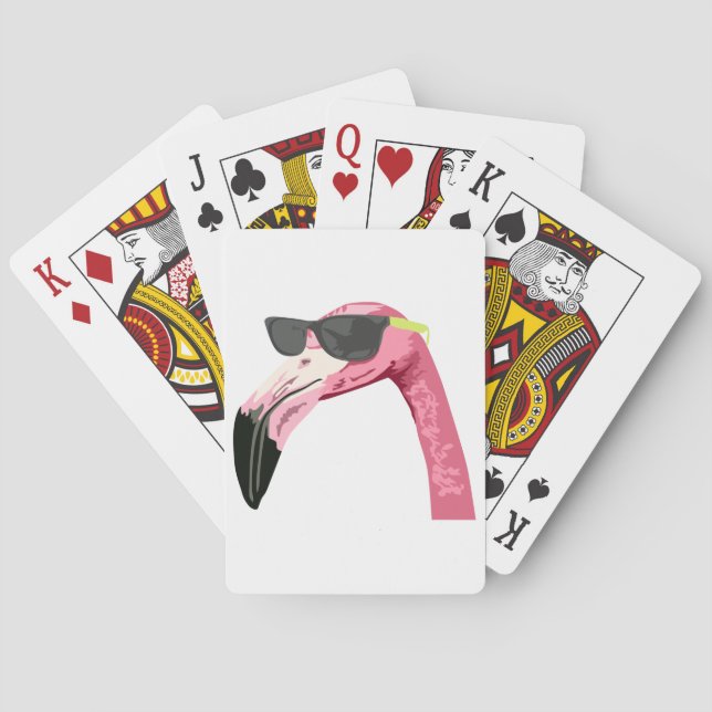Cool Flamingo Playing Cards (Back)