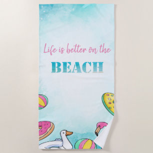Cool Flamingo Pool Float Beach Towel