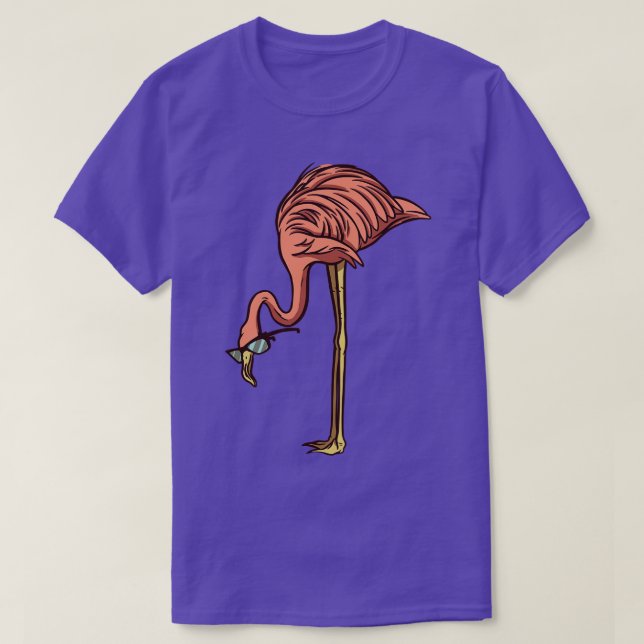 Cool Flamingo with Sunglasses T-Shirt (Design Front)