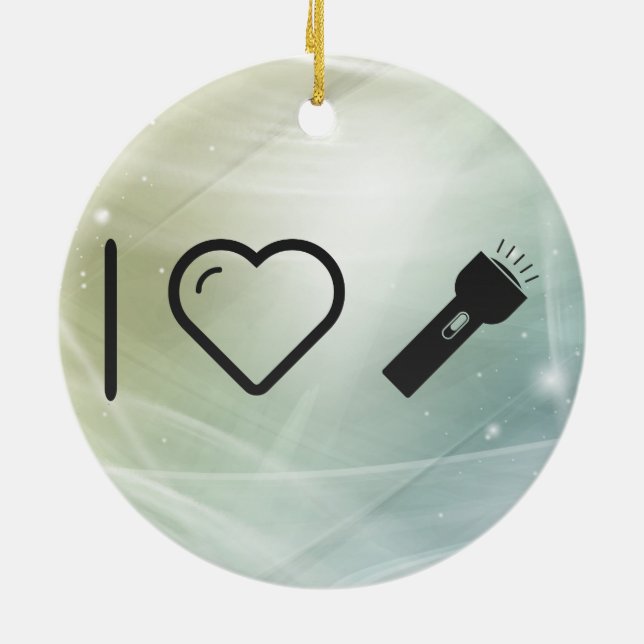 Cool Flashlight Shadows Ceramic Tree Decoration (Back)