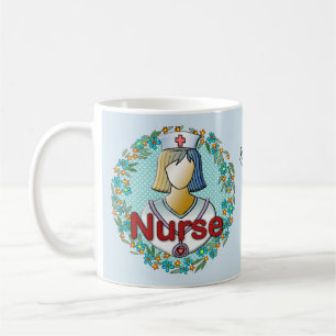 Cool floral nurse  coffee mug