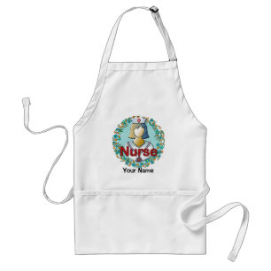 Cool floral nurse  standard apron