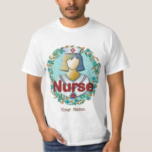 Cool Floral Nurse  t-shirt