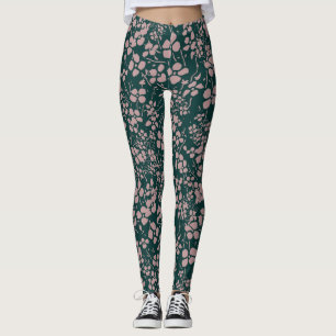 Cool Floral Paint Leggings