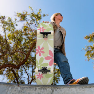 Cool Floral Pattern Skateboard