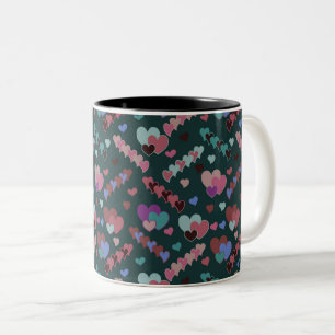 Cool Floral Pattern Two-Tone Coffee Mug