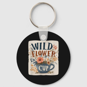 Cool Flowery Cup with This Wild Flower Look for Key Ring