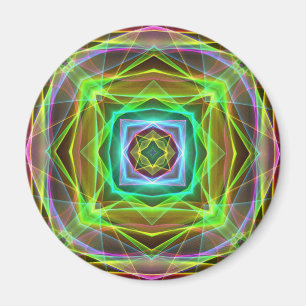 Cool Fluorescent Electrifying Pastel Squares Magnet