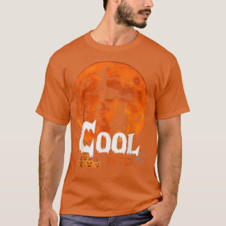 Cool Flyer Halloween Witch Flying Scary Pumpkins L T-Shirt