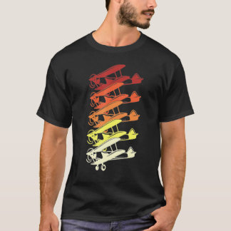 Cool Flying Five Colour Aeroplanes Great Pilo T-Shirt