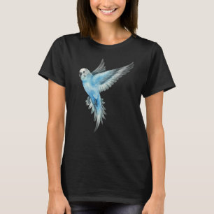 Cool Flying Wings Blue Parakeet Budgie Bird Tropic T-Shirt