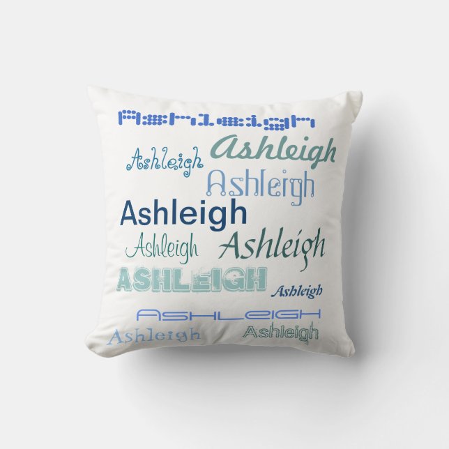 Cool Fonts Your Name Personalised Cushion (Front)