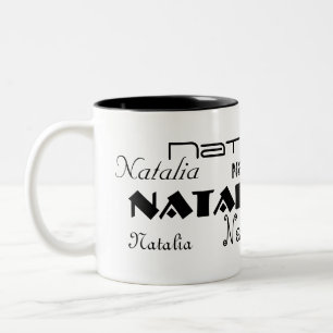 Cool Fonts Your Name Personalised Two-Tone Coffee Mug