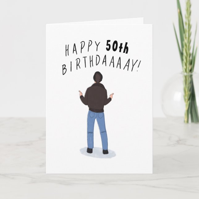 Cool Fonz Happy Days 50th Birthday Card (Front)