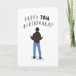 Cool Fonz Happy Days 70th Birthday Card<br><div class="desc">A hand-created cool illustration</div>