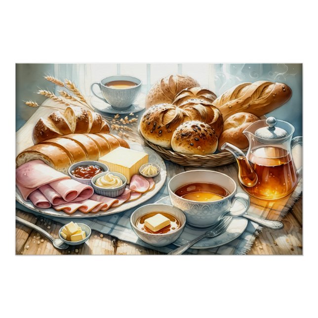 Cool food lovers bread sandwich meat poster (Front)