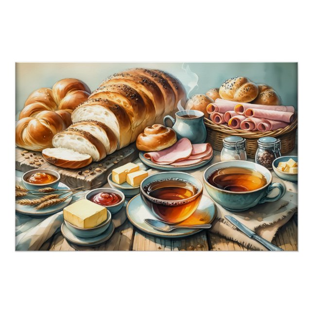 Cool food lovers sandwich meats bread poster (Front)