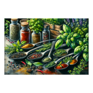 Cool food lovers spice  poster