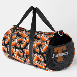 Cool football sports add monogram duffle bag