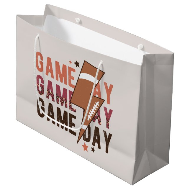 cool football sports game day  large gift bag (Front Angled)
