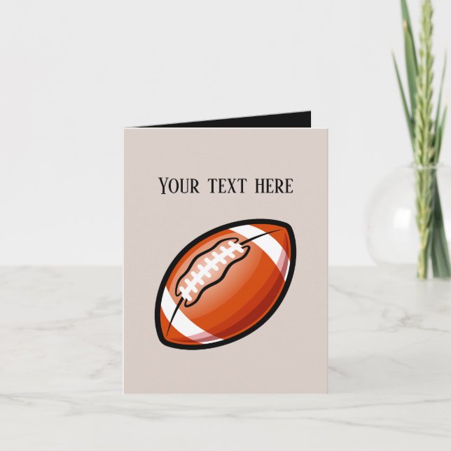 Cool Football sports lovers add message Card (Front)