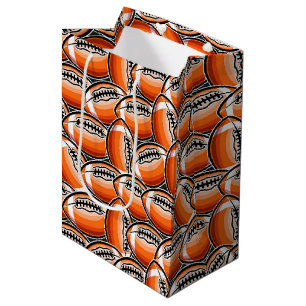 cool football sports pattern party  medium gift bag