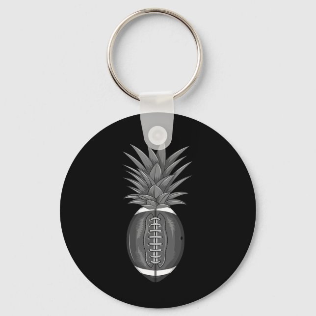 Cool Footbyll Pineapple Funny Kick Byll Fan Athlet Key Ring (Front)