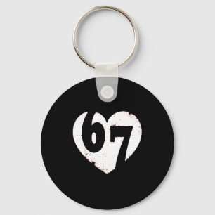 Cool For Six Seven 67 Meme Valentine Key Ring