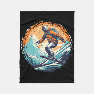 Cool For Snowboard And Ski Lover In The White Moun Fleece Blanket