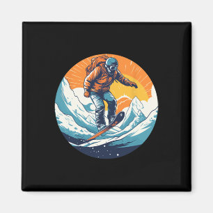 Cool For Snowboard And Ski Lover In The White Moun Magnet