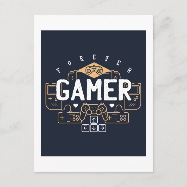 Cool Forever GAMER Gaming Gifts Teen Boy Girl Postcard (Front)