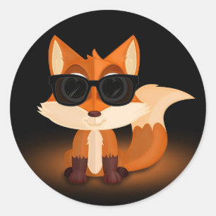 Cool Fox 2 Classic Round Sticker